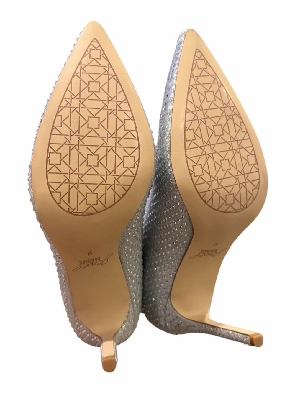 Jewel Badgley Mischka Silver Crystal-Studded Pointed-Toe Ankle Bootie